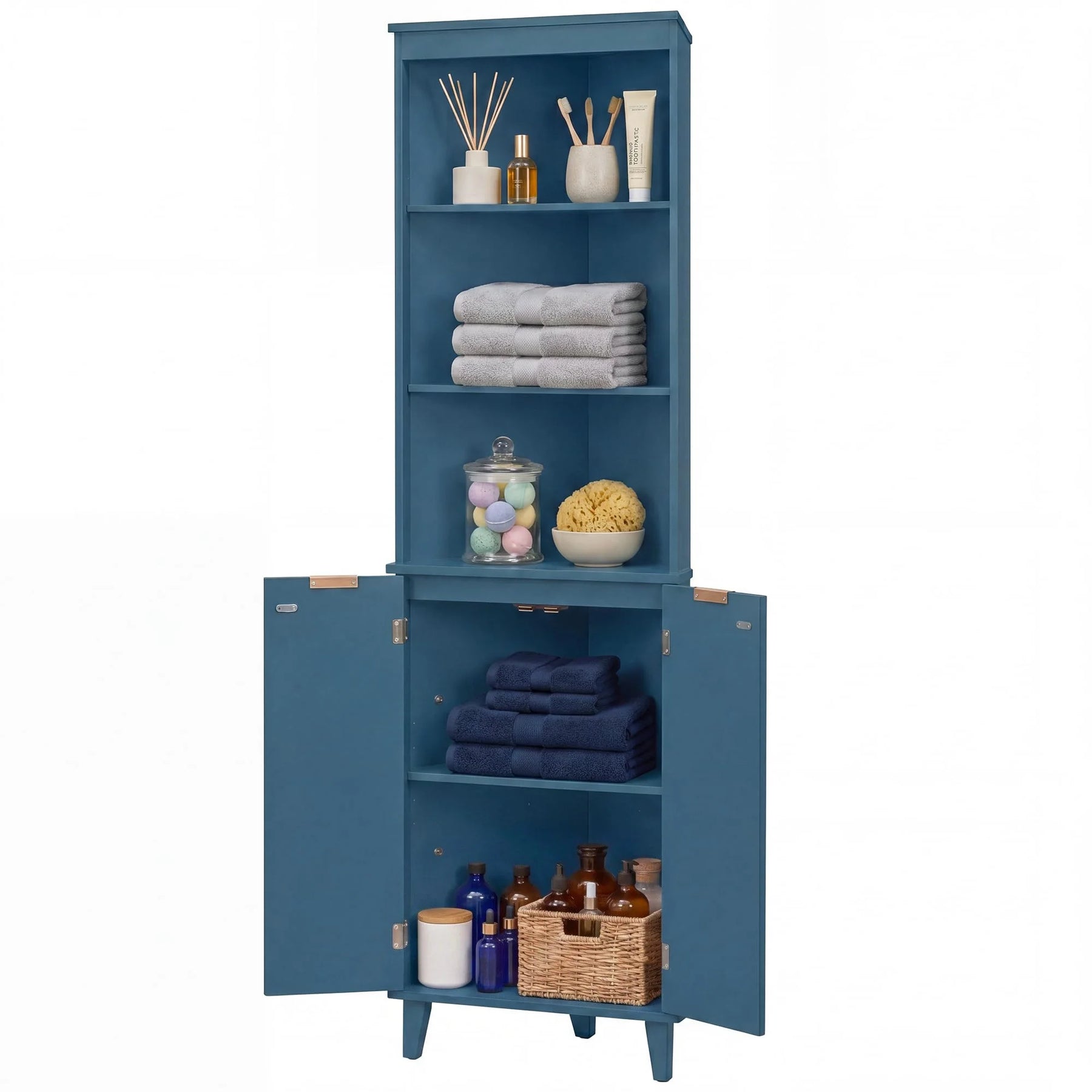 Tangkula Corner Bathroom Floor Cabinet