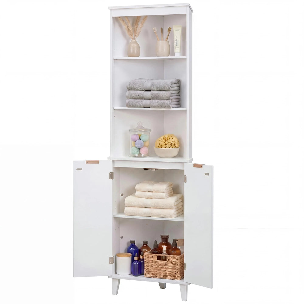 Tangkula Corner Bathroom Floor Cabinet